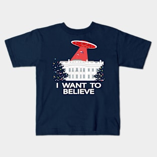 I want to believe (Christmas Time) Kids T-Shirt